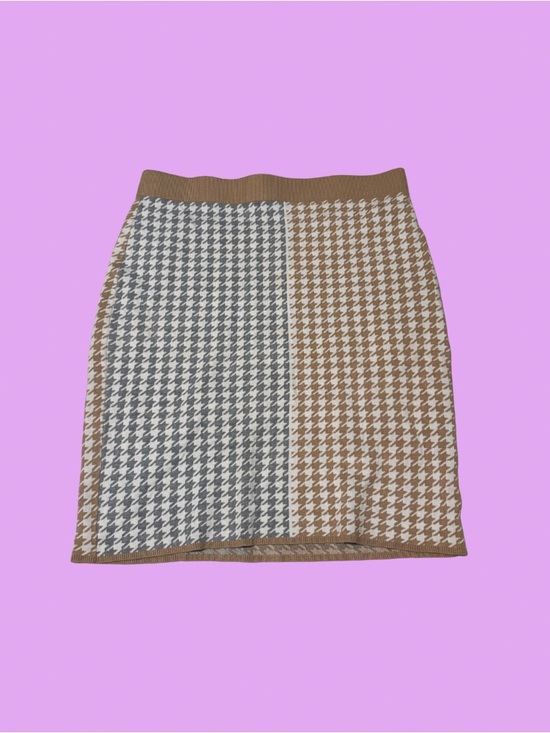 Calvin Klein Dresses & Skirts - Calvin Klein Two-Tone Houndstooth Pencil Skirt in Brown and Cream